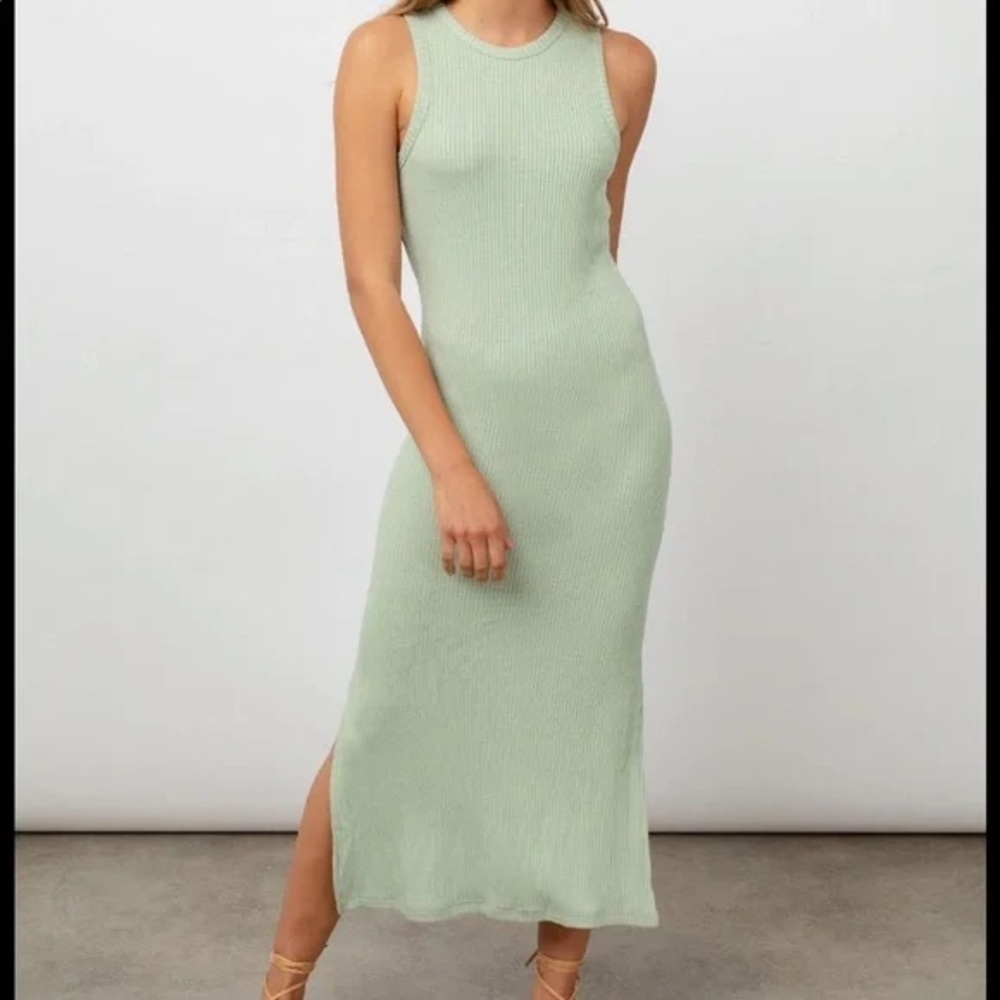 Rails Reseda Sage Green Sleeveless Sheath Tank Maxi Dress Small